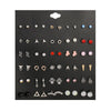 Beads Multi-element Flower Alloy Square Rhinestone Stud Earring Set Nhsd136077