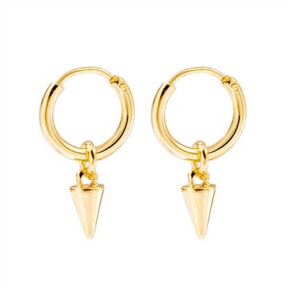 Fashion Simple Style Geometric Heart Star Moon Shape Alloy Earrings