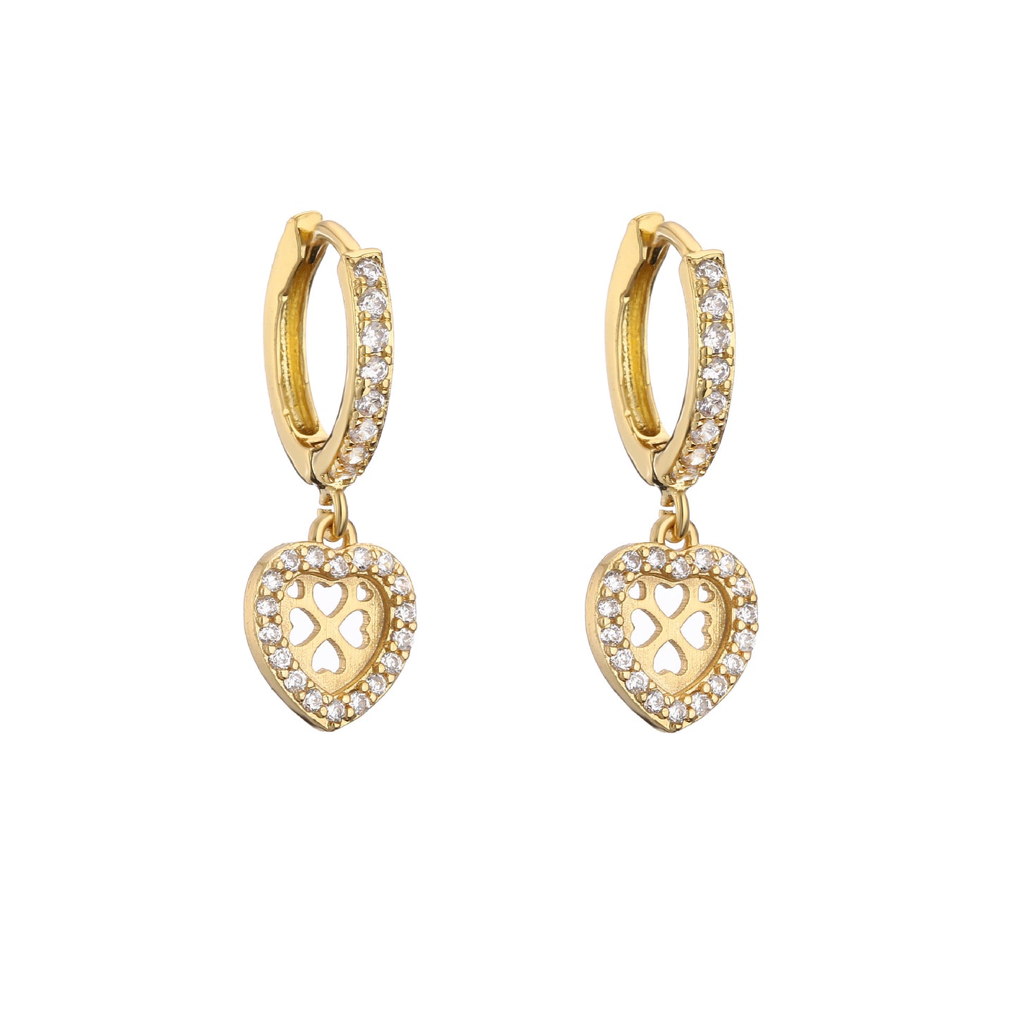 Fashion Geometric Plating Copper Zircon Earrings