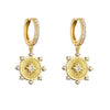 Fashion Geometric Plating Copper Zircon Earrings