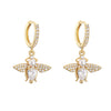 Fashion Geometric Plating Copper Zircon Earrings