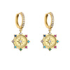 Fashion Geometric Plating Copper Zircon Earrings