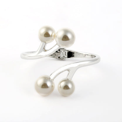 Fashion Alloy Double-layer Pearl Bracelet