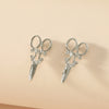 Simple Fashion Clipper Scissors Shaped Alloy Ear Studs