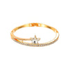 Simple Style Infinity Heart Shape Metal Titanium Steel Plating Inlay Rhinestones Rose Gold Plated Gold Plated Silver Plated Women's Bangle