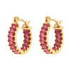 Fashion Round Plating Stainless Steel Zircon Gold Plated Earrings