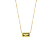 Simple Stainless Steel Plated 18k Gold  Small Square Diamond Pendant Necklace
