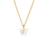 Fashion Shell Butterfly Eardrop Jewelry Stainless Steel White Shell Butterfly Pendant Necklace