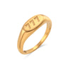 Fashion Number Stainless Steel No Inlaid Gold Plated Rings