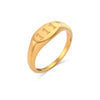 Fashion Number Stainless Steel No Inlaid Gold Plated Rings