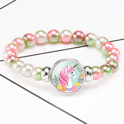 New Accessories Children's Cartoon Unicorn String Jewelry Bracelet