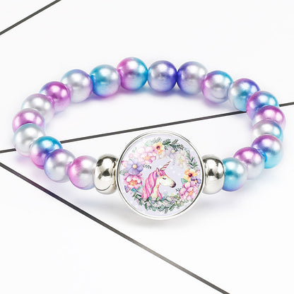 New Accessories Children's Cartoon Unicorn String Jewelry Bracelet