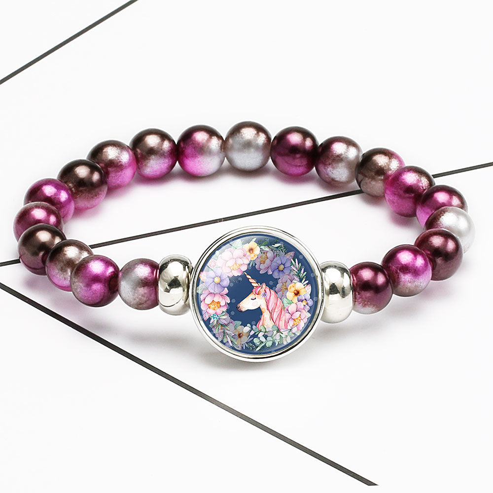 New Accessories Children's Cartoon Unicorn String Jewelry Bracelet