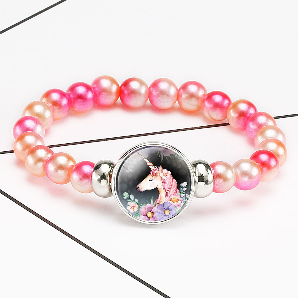 New Accessories Children's Cartoon Unicorn String Jewelry Bracelet