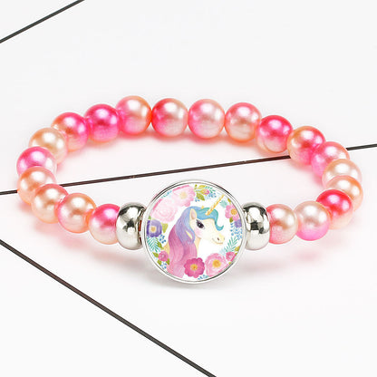 New Accessories Children's Cartoon Unicorn String Jewelry Bracelet