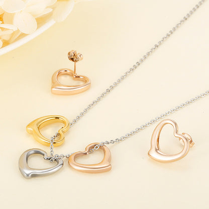 Wholesale Fashion Heart Titanium Steel