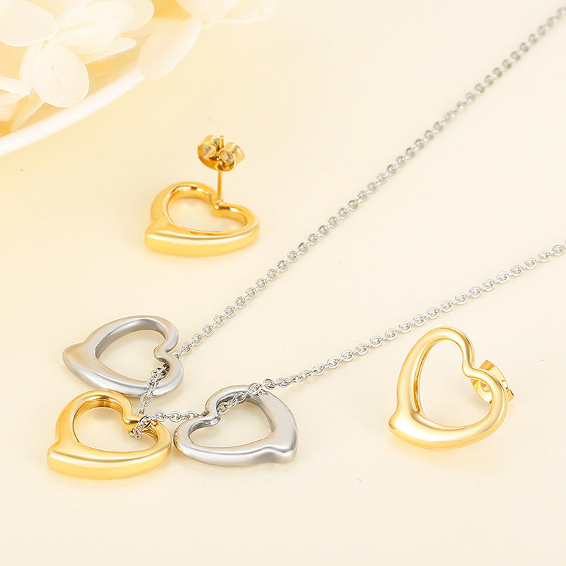 Wholesale Fashion Heart Titanium Steel