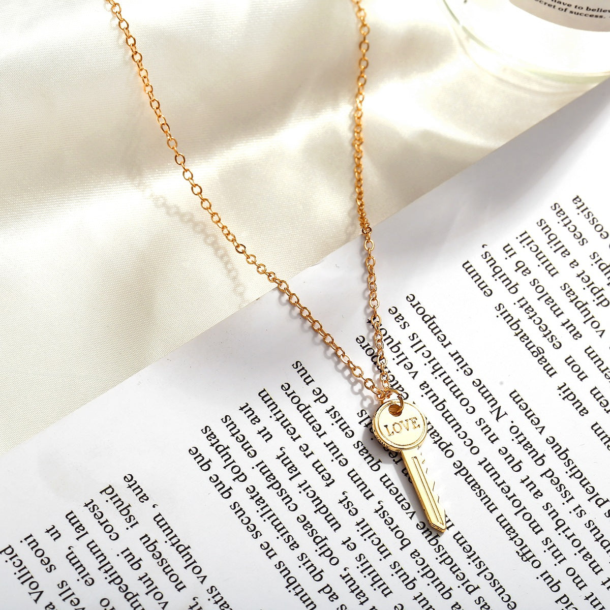 New Fashion Style Creative Key Lock Pendant Four-layer Necklace