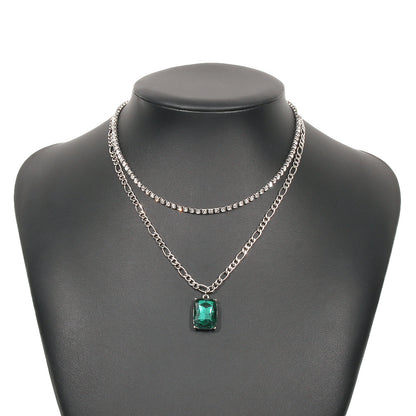 Simple Water Drop Diamond Single Layer Necklace Wholesale