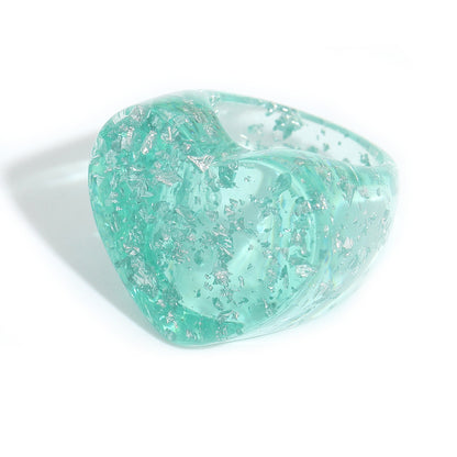 Fashion Geometry Pattern Resin Ring