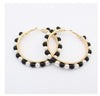 1 Set Exaggerated Geometric Inlaid Pearls Imitation Pearl Artificial Pearls Earrings