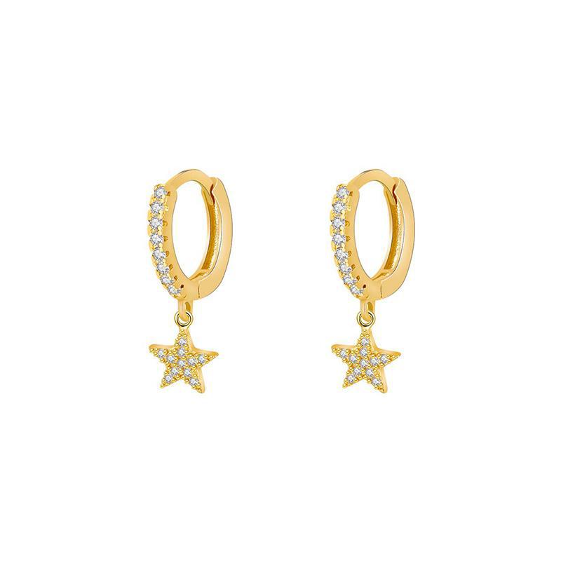 Fashion Star Copper Zircon Earrings