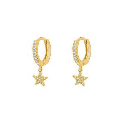 Fashion Star Copper Zircon Earrings