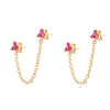 Women's Fashion Flower Copper Zircon Ear Studs Inlay Copper Earrings