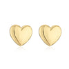 New Style Copper Inlaid Zircon 18k Gold Plated Heart Stud Earrings Necklace Opening Ring