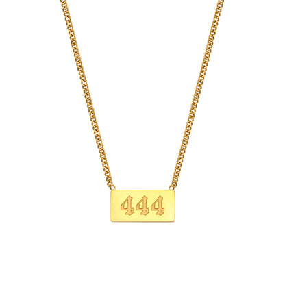 Fashion Number Stainless Steel Plating Gold Plated Necklace