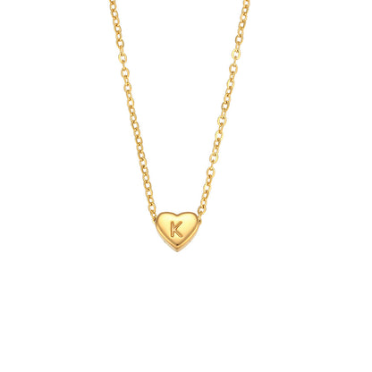 Fashion Heart Stainless Steel Plating Gold Plated Necklace