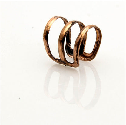 Fashion Simple Geometric Shape Adjustable Knuckle Hollow Out Metal Ear Clip