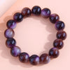 Fashion Simple Gradient Coffee Purple Glass Bead Bracelet