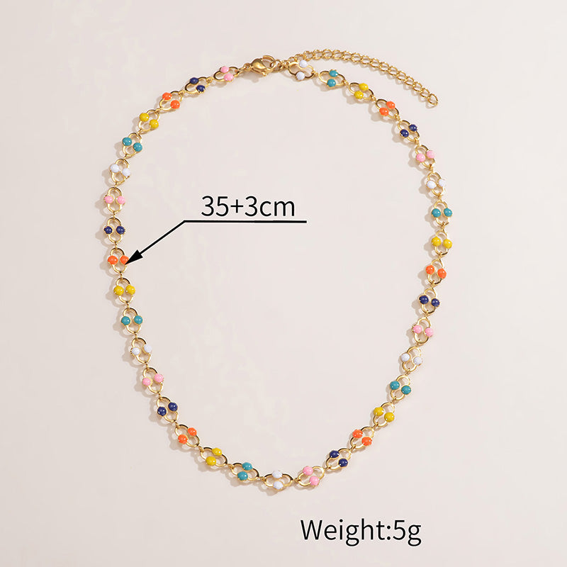 Fashion Geometric Stainless Steel Necklace Plating Stainless Steel Necklaces