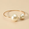 Fashion Geometric Imitation Pearl Inlaid Pearls Artificial Pearls Women's Bangle