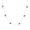 New Fashion Elegant Clavicle Chain Transparent Handmade Beaded Cherry Necklace