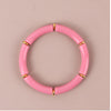 Popular Fashion Colorful Acrylic Color Stretch Resin Beads Cuff Bracelets