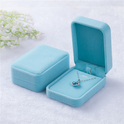 Basic Solid Color Flannel Fabric Jewelry Boxes