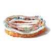 Fashion Bohemian Style Multicolor Bead Acrylic Multi-layer Female Bracelet