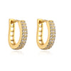 Simple Style Copper Plating 18k Gold Zircon Pearl Earrings