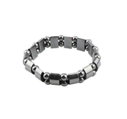 New Fashion Grey Beaded Magnet Simple Metal Bracelet Ornament