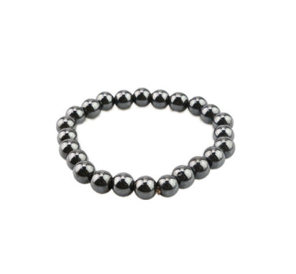 New Fashion Grey Beaded Magnet Simple Metal Bracelet Ornament