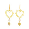 Fashion Simple Hollow Heart-shaped Metal Geometry Pearl Earrings