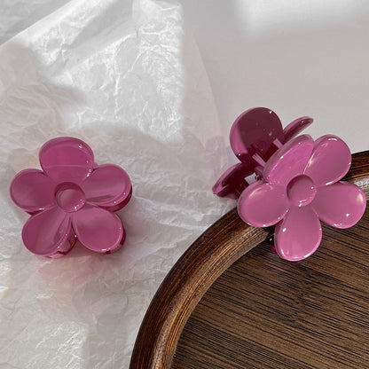 Cute Flower Shape Small Size Plastic Hair Claw