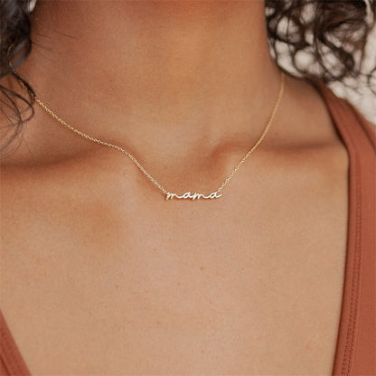 Simple Style Letter Stainless Steel Necklace