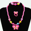 Children's Plastic Resin Necklace Bracelet Set Butterfly Set Wholesale Cartoon Little Yellow Duck Three-piece Set