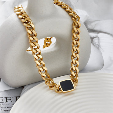 Fashion Geometric Stainless Steel Plating Necklace