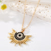 New Style Fashion Eye Moon Pendant Alloy Necklace