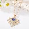 New Style Fashion Eye Moon Pendant Alloy Necklace