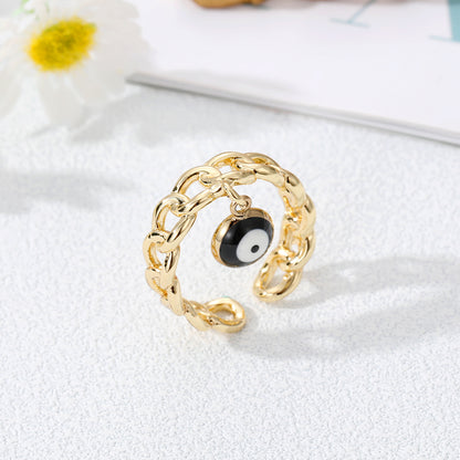 Women's Fashion Devil's Eye Alloy Rings Plating Rings